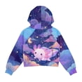 thumbnail image 5 of Xoenoiee Axolotl Cloud Moon Star Print Girls Oversized Half Zip Hoodies Long Sleeve Sweatshirts Casual Sweater Hoodie Pullover Tops with Pocket, 5-6 Years, 5 of 7