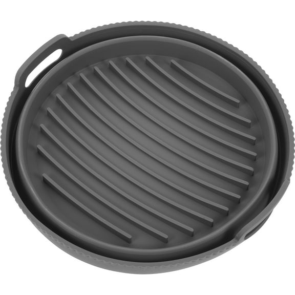 ELAYARD Light Grey Silicone Air Fryer Tray Reusable Baking Mat with Foldable Design