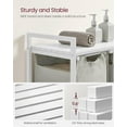 thumbnail image 2 of 3 Section Laundry Hamper with shelf Laundry Sorter with 3 Pull-Out and Removable Bags for Bathroom Laundry Room White, 2 of 7