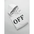 thumbnail image 3 of Off Text Hoodie Women -GoatDeals Designs, Female XX-Large, 3 of 4