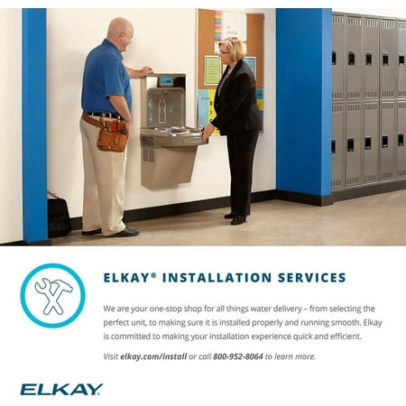 Elkay LZSTL8WSSK EZH2O Filling Station & Versatile Bi-Level ADA Water Cooler, Filtered 8 GPH