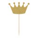thumbnail image 3 of Paquete de 24 adornos dorados con purpurina para cupcakes, decoración para bodas, baby showers, cumpleaños (forma de corona), 3 of 5