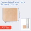 thumbnail image 4 of Unfinished Wood Craft Cubes 1-1/2 inch, Pack of 24 Small Wooden Blocks to Decorate, Wooden Cubes for Crafts and Décor, by Woodpeckers, 4 of 8