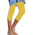 thumbnail image 6 of Yoga Capris for Women Slim Fit Stretch Capri Pants Womens Active Running Gym Workout Athletic Jeggings Pants, 6 of 8