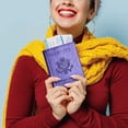 thumbnail image 7 of HOMEIORA Passport and Vaccine Card Holder Combo with Vaccine Card Slot, Passport Wallet, Passport Cover / Case for Women and Men - Dark Purple, 1 Pack, 7 of 7