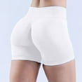 thumbnail image 5 of White Women's Yoga Shorts, High Waist Biker Shorts For Women No Front Seam Soft Hidden Butt Scrunch Shorts Yoga Workout Gym Shorts,Women's Yoga Shorts M, 5 of 5