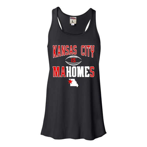 Womens Kansas City Is Mahomes Flowy Racerback Tank Top T-Shirt