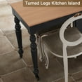 thumbnail image 4 of CBJCBJ Modern Extendable Kitchen Islands on Wheels with Power Outlet, Dining Table Cart with 4 Doors Storage, Black, 4 of 8