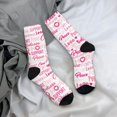 thumbnail image 5 of Rateoe Breast Cancer Pink Ribbons Awareness (2) for Women Casual Calf Socks - Cute Crew Socks - Thin Soft Above Ankle Socks Size 5-11, 5 of 6