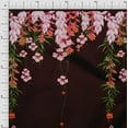 thumbnail image 1 of Soimoi Velvet Fabric Leaves & Flower Panel Print Fabric by The Yard 58 Inch Wide, 1 of 3