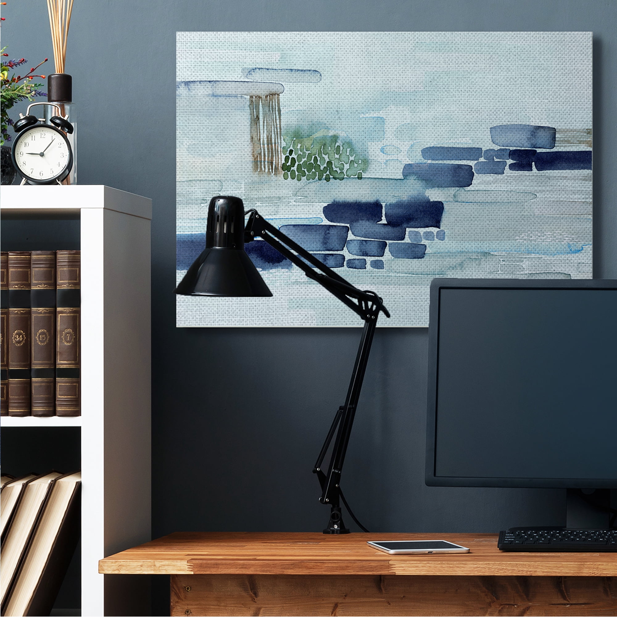 Stupell Industries Modern Abstract Coastal Landscape Organic Blocks Canvas Wall Art, 36 x 48, Design by Grace Popp