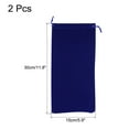thumbnail image 2 of Unique Bargains 30x15cm Microfiber Pouch, 2Pcs Soft Storage Drawstring Gift Bag, Dark Blue, 2 of 5