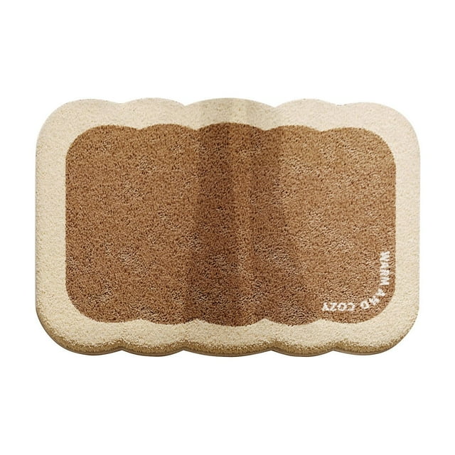 Yhmxh Creamy Style Imitation Sheep's Wool Entrance Mat For Bathroom Water Absorbent Non Slip Great For Home Shower Bathroom Use Washable Rug Anti-slip Rug Rugs for Living Room Outdoor Rug