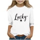 thumbnail image 1 of Blusas y camisas de manga larga y cuello redondo para niños con estampado del Día de San Patricio, manga 3/4/cuello redondo tres cuartos, parte inferior y superior para niños, parte superior de poliés, 1 of 4