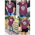 thumbnail image 3 of XCHQRTI Womens Daisy Tshirt Graphic Plus Size Casual Shirt Oversized Short Sleeve Summer Flower Tops, 3 of 8