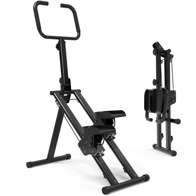 Machine de Climber pour la Maison, Équipement d'Entraînement Complet avec Main Courante Réglable, Pédales Antidérapantes et Structure Stable, Marchepied Pliable pour Cardio, Brûleur de Graisse, Entraînement des Jambes et des Hanches