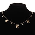thumbnail image 1 of lionlar Collier Papillon Pendentif Multicouche Délicat Collier Ras du Cou Papillons Doré, 1 of 4
