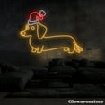 thumbnail image 4 of Glowneon Dachshund Dog Neon Sign, Dachshund Santa Hat LED, Dachshund Lover Gift, Pet Shop Decor, 4 of 5