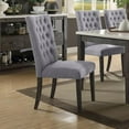 thumbnail image 4 of 21" X 25" X 45" 2pc Gray Fabric And Gray Oak Side Chair, 4 of 5