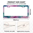 thumbnail image 2 of Aluminum License Plate Frame 2 Pack Car Exterior Accessory Car Tag Holder for Front Rear Plates Cars Decor Pink and Teal Tie-dye, 2 of 7