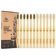 thumbnail image 4 of Bamboo charcoal toothbrush 12 pack, with 200 natural dental floss sticks and 500 bamboo cotton swabs, 4 of 4