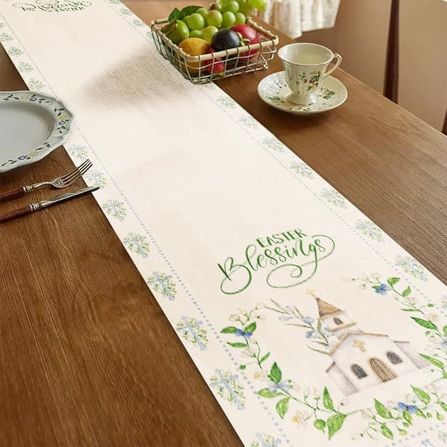 Bandera de Mesa Colorida, Camino de Mesa de Lino Vibrante, Tela Suave y Cómoda, Varios Tamaños, Decoración para Pascua, Uso En Restaurantes Familiares, Fácil Cuidado y Mantenimiento.