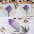 thumbnail image 2 of Purple Gray Ombre Cloth Napkins, Vintage Country Wooden Washable and Reusable Dinner Napkins Set of 4, Table Napkin for Kitchen Party Birthday Wedding Hotel Housewarming 20"x20", 2 of 8