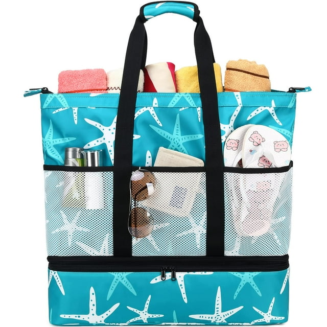 Bolsa de Playa Impermeable DSIUE con Refrigerador y Gran Capacidad para Mujeres