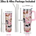 thumbnail image 3 of Cavalier King Charles Spaniel Tumbler - 40Oz 3D-Printed Insulated Travel Mug with Dog Patterns & Vintage Florals - Dog Lover Gift, 3 of 6