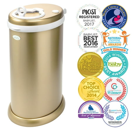Ubbi Steel Diaper Pail, Gold