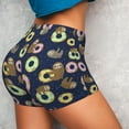 thumbnail image 4 of Naloa Sloth with Donuts Biker Shorts for Women Seamless Scrunch Short Women’s Yoga Shorts for Gym Running Sport Shorts - X-Large, 4 of 9
