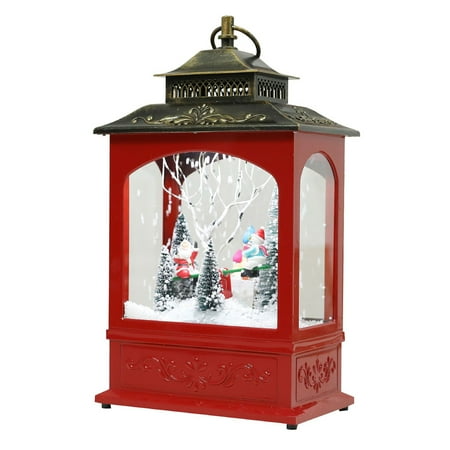 

FAIOIN Christmas Snow Wind Lantern with Led Light and Music Fairy Night Lamp Ornament