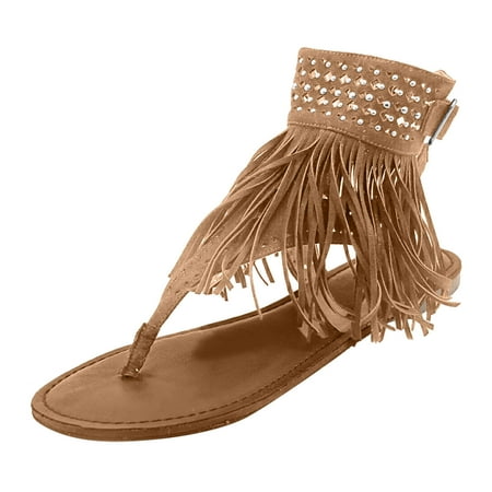 

Sandals For Women Summer Summer Fashion Tassel Open Toe Diamond Flip Flop Womens Sandals Stylish Shoes