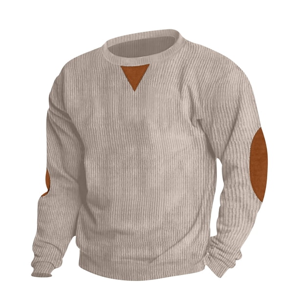 Blusas y camisas de manga larga con cuello redondo, sudadera con capucha, bolsillo, color liso, corte medio, media cremallera, para hombre, manga larga, sin capucha, ropa informal, chaquetas, blusa pa
