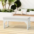 thumbnail image 2 of CRXX Outdoor Bench Cushion, Waterproof and Fade Resistant Patio Seat Cushions - Non-Slip Bench Pad Cushion with Removable Cover for Garden Swing Porch Settee，White，43" x 18", 2 of 7