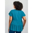 thumbnail image 2 of Avenue Women's Plus Size Lani Flutter Sleeve Tiered Top, 2 of 2