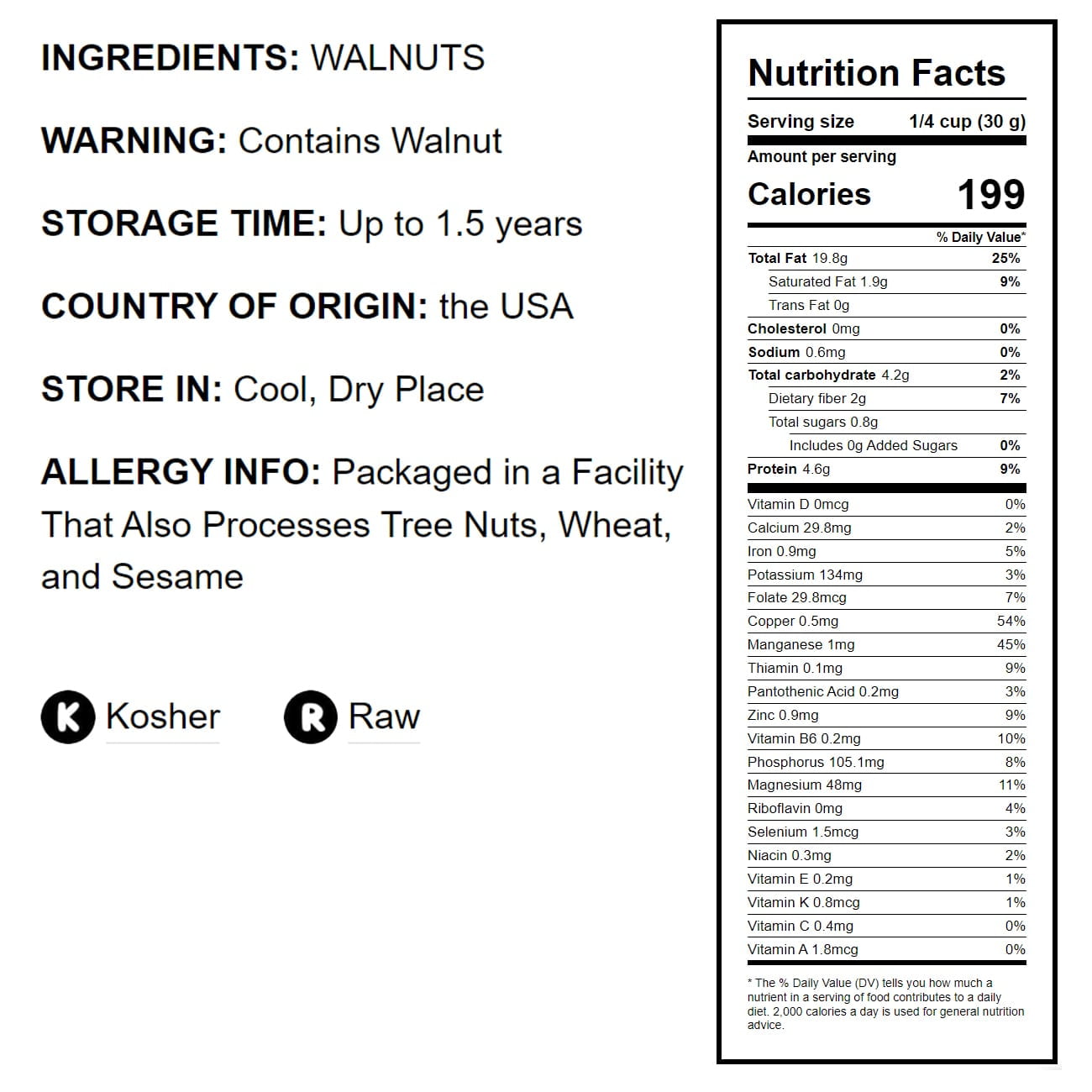 Food to Live Jumbo Walnuts in Shell, 4 Pounds – California Chandler Variety. Fresh, Raw, Kosher, Bulk