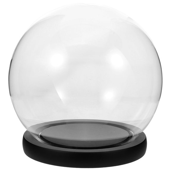 Eternal Flower Glass Dome with Base Display Case for Preserved Flowers