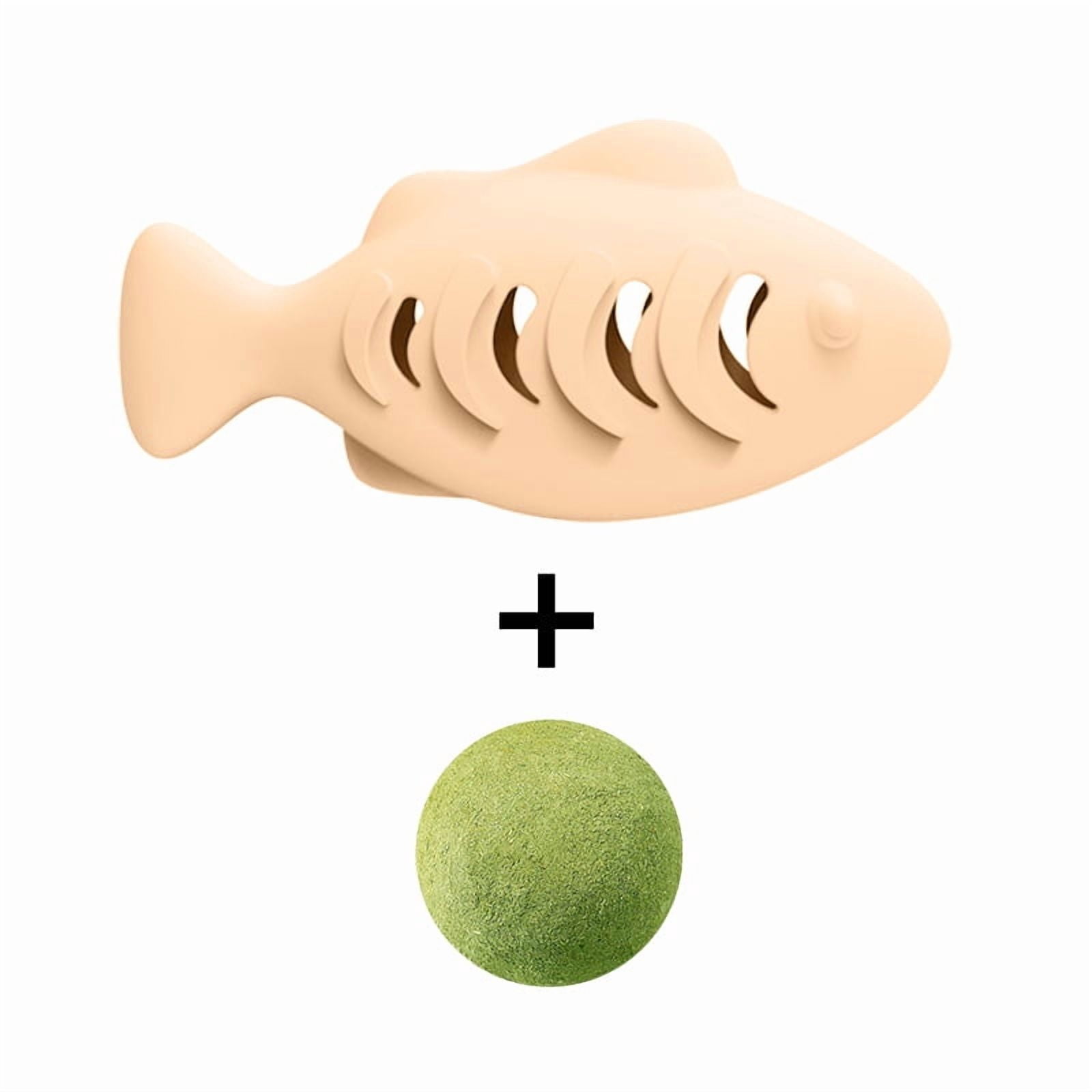 Catnip bite-resistant molar stick, creative fish toy for funny cats and pets, food-grade silicone, high temperature resistance and easy to clean.