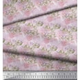 thumbnail image 2 of Soimoi Rayon Fabric Leaves & Rose Flower Print Sewing Fabric Yard 56 Inch Wide, 2 of 3