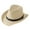Beige, variant on UJNDER Breathable Summer Sun Hats for Men Women Stylish Panama Straw Cowboy Hat with Wide Rolled Brim and for Outdoor Beach Casual Wear Black