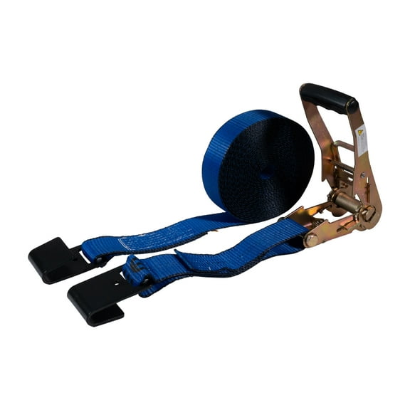 (20 Pack) 2" x 30' Ratchet Tie-Down Straps with Flat Hooks - Blue, Tiedown Ratchet Straps for flatbed, Truck, Trailers Pickup