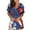Navy, variant on ibuvkizy Summer Tops for Women 2025!Independence Day Shirts for Women Fashion American Flag Tops Patriotic Crewneck Short Sleeve Print Tees,4th of July Shirt Blue L