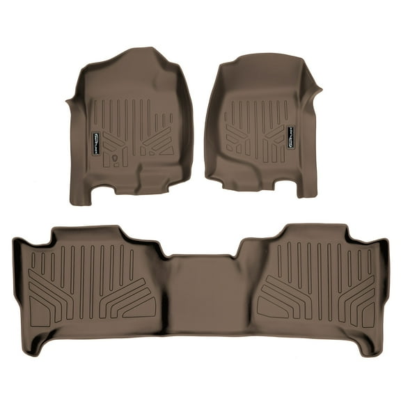SMARTLINER 2 Rows Custom Fit Floor Liners Compatible with 2007 - 2014 Cadillac Escalade (Gasoline)