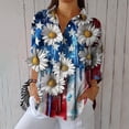 thumbnail image 2 of SELONE 4th of July Oversized Button down Shirts for Women Tops Collared Long Sleeve Wear Patriotic Graphic Clothes, 2 of 5