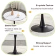 thumbnail image 3 of Miniyam 31.5" Round Kitchen Dining Table for 2–4 People, Small Space Pedestal Tulip Table with Engineered Wood Top, White&Black, 3 of 7