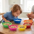 thumbnail image 3 of Cereal Bowls with Straws for Kids - (Set of 6) 20-Ounce - BPA-Free Plastic Reusable Built-In Straw Bowls for Kids, Children & Toddlers, Dishwasher and Microwave Safe, Includes 3 Cleaning Brushes, 3 of 7