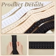 thumbnail image 4 of 3.28Yard 3 Colors Three Row Hook and Eye Tape Trim Polyester 2" Wide Corset Bra Extender for Bridal Costumes Corset Bra Sewing Craft Black White Moccasin 1.1Yard/Color Colorful, 4 of 6