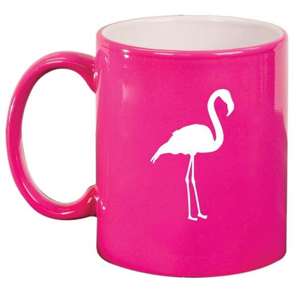 Flamingo Ceramic Coffee Tea Mug Cup Hot Pink