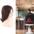thumbnail image 4 of Mannequin de Cheveux Brun Foncé Coiffeur Coiffure Formation Tressage Tête de Mannequin, 4 of 14